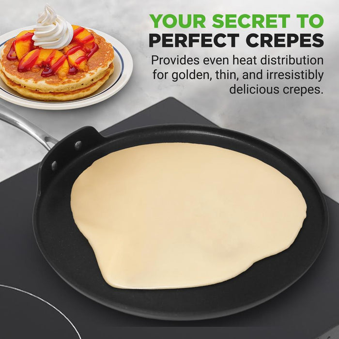 Deep Fryer, Aluminum Alloy Nonstick Crepe Pan for Gas Stove Top and Induction, Pancake Griddle Pan with Anti Scald Handle, Flat Pan for Egg Bread Cake Pancake Crepes Deep Fryer, Aluminum Alloy Nonstick Crepe Pan for Gas Stove Top and Induction, Pancake Griddle Pan with Anti Scald Handle, Flat Pan for Egg Bread Cake Pancake Crepes