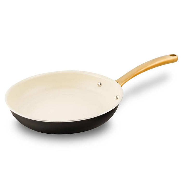 8'' Small Fry Pan - Non-Stick Pan With Silicone Handle, Interior Non-Stick Ceramic Coating And Polyester Coating Outside