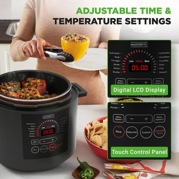 Electric Pressure Cooker 6QT Fast Cooking Stainless Steel