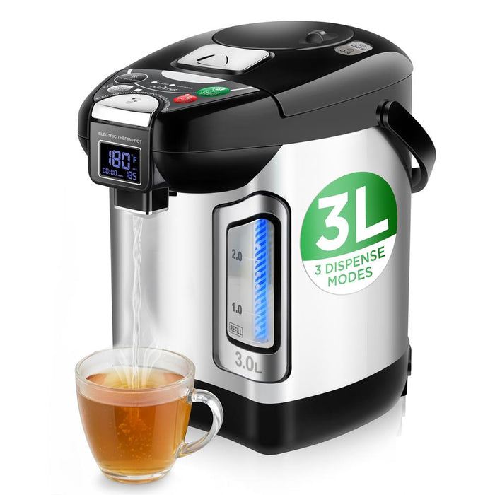 Digital Water Boiler 3L - Instant Heating, LCD Display, Stainless Steel