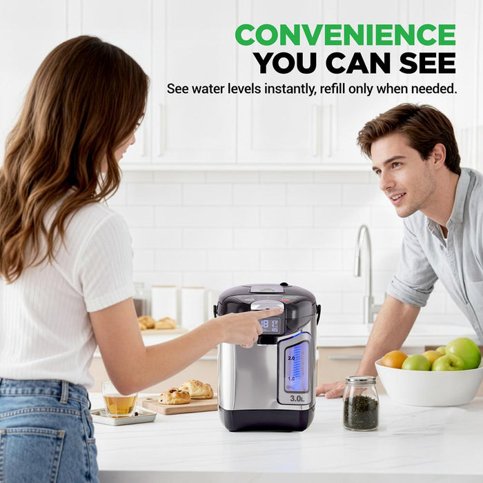 Digital Water Boiler 3L - Instant Heating, LCD Display, Stainless Steel