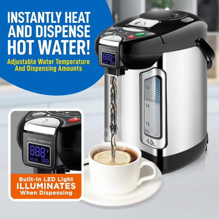 4L Digital Hot Water Dispenser - Instant Water Boiler / Water Heater, Auto Dispense Safety Lock,(4.227 Quarts)