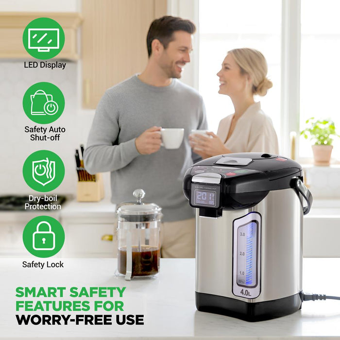 4L Digital Hot Water Dispenser - Instant Water Boiler / Water Heater, Auto Dispense Safety Lock,(4.227 Quarts)