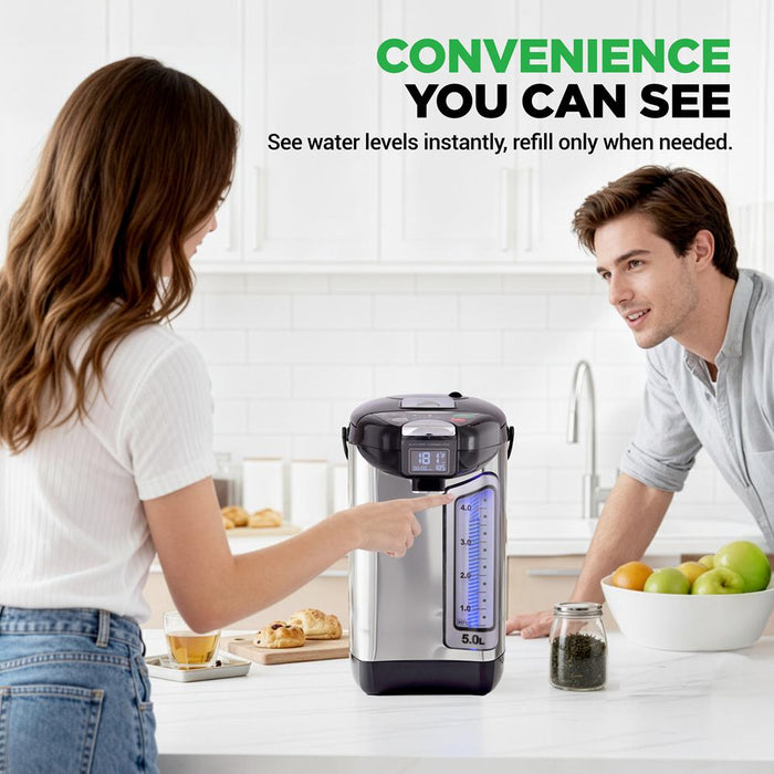 5L Digital Hot Water Dispenser - Instant Water Boiler / Water Heater, Auto Dispense Safety Lock, (5.283Quarts)