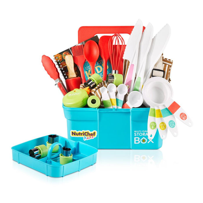 Kids Cooking And Baking Supplies Gift Set With Storage Container Complete Junior Chef Cooking Sets