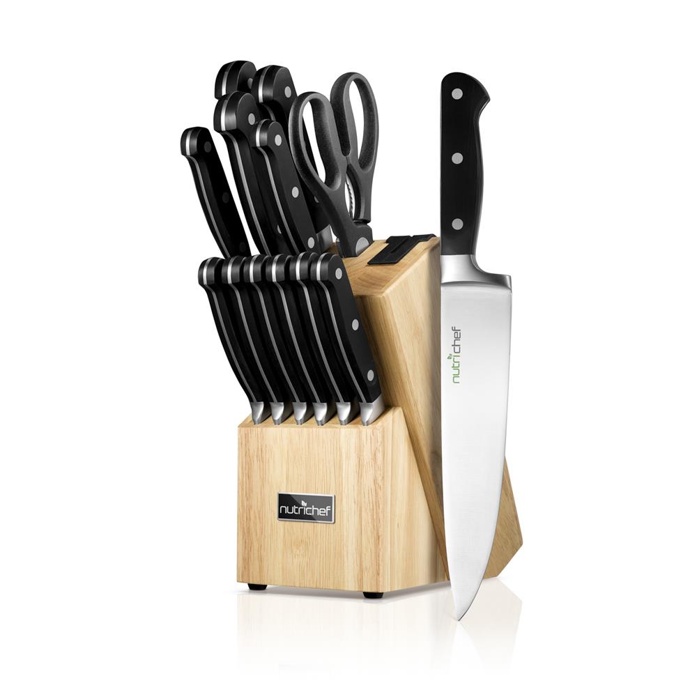 13-Piece Knife Set with Block, Precision German Steel, Built-In