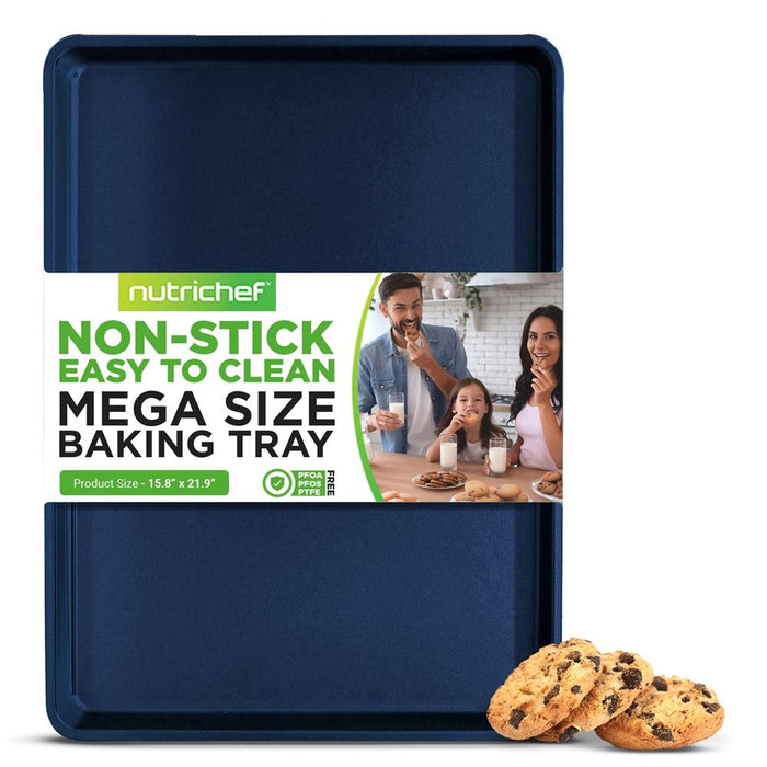 Non-Stick XL Cookie Sheet, Easy Clean Carbon Steel, Blue Diamond