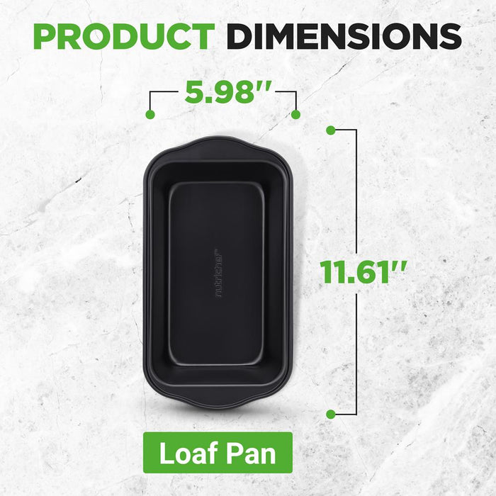 Loaf Pans Set of 4, Quick Heat, Non-Stick Carbon Steel, Oven Safe