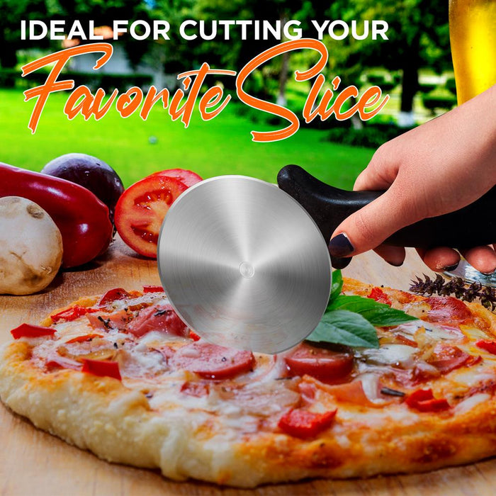 Durable Pizza Cutter Wheel - Stainless Steel Slicer With Built-In Finger Guard (Compatible With Nutrichef Model Number: Ncpizovn)