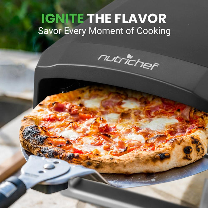 Portable Gas Pizza Oven - 12" Pizza in 60s, Stainless Steel, Easy Setup