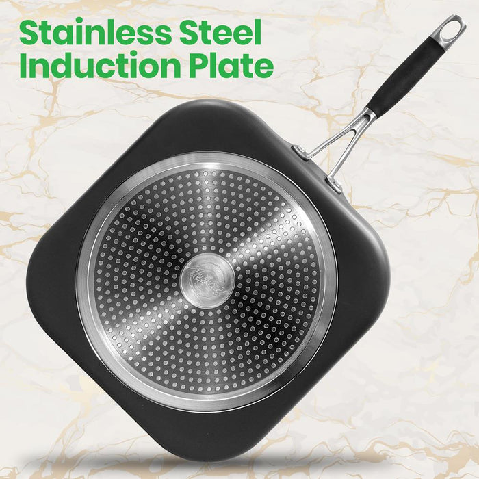 3 Layers Copper Non-Stick Coating Inside, Hard-Anodized Looking Heat Resistant Lacquer Outside