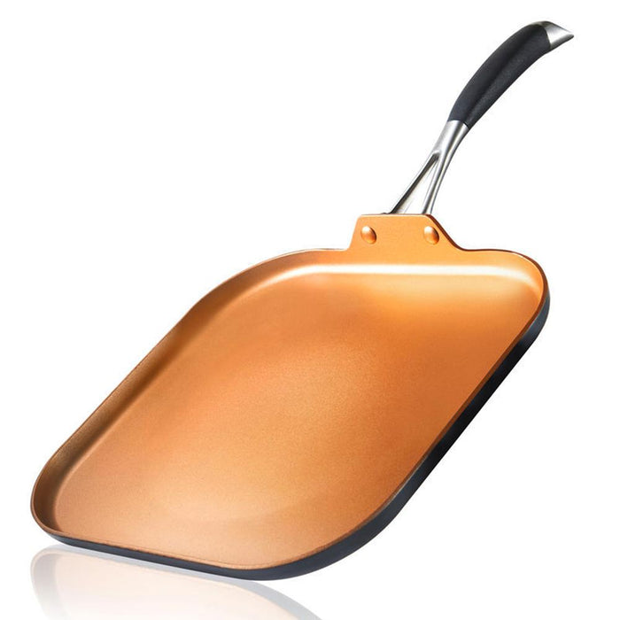 3 Layers Copper Non-Stick Coating Inside, Hard-Anodized Looking Heat Resistant Lacquer Outside