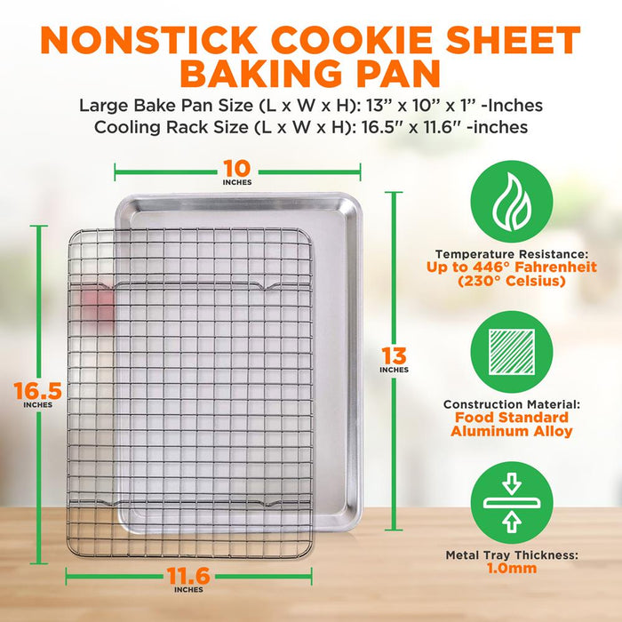 Big Baking Sheet Pan With Cooling Rack
