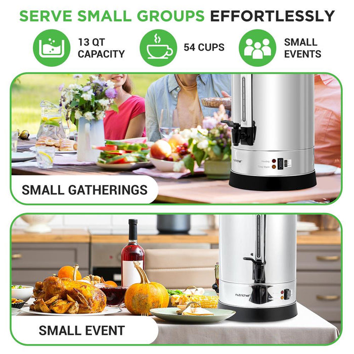 13L Water Boiler & Dispenser, Consistent Heat, Stainless Steel, Silver