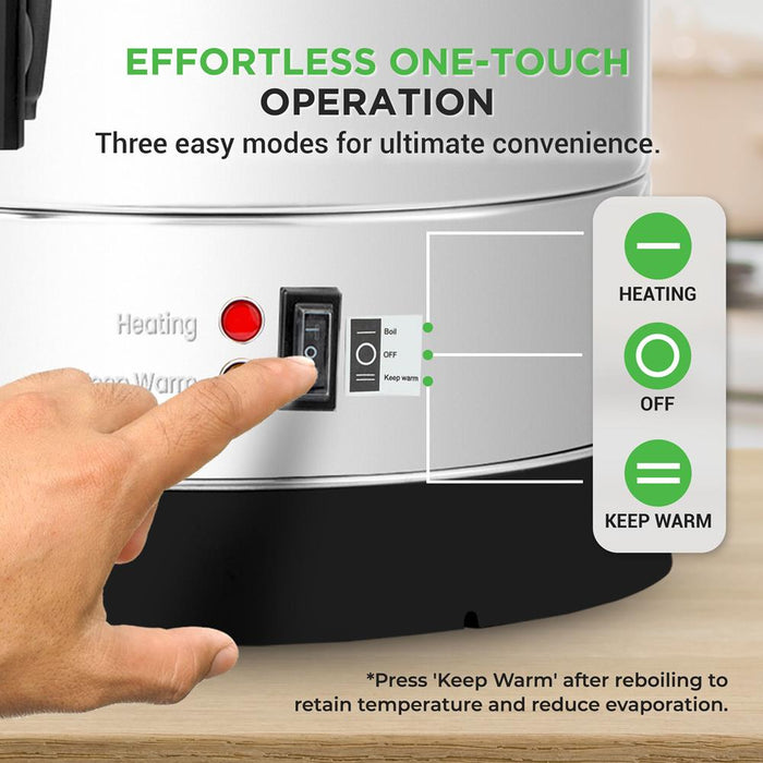 19L Water Boiler & Dispenser, Quick Heat, Stainless Steel, Silver