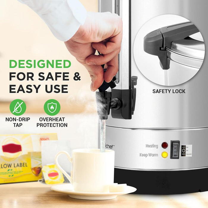 19L Water Boiler & Dispenser, Quick Heat, Stainless Steel, Silver