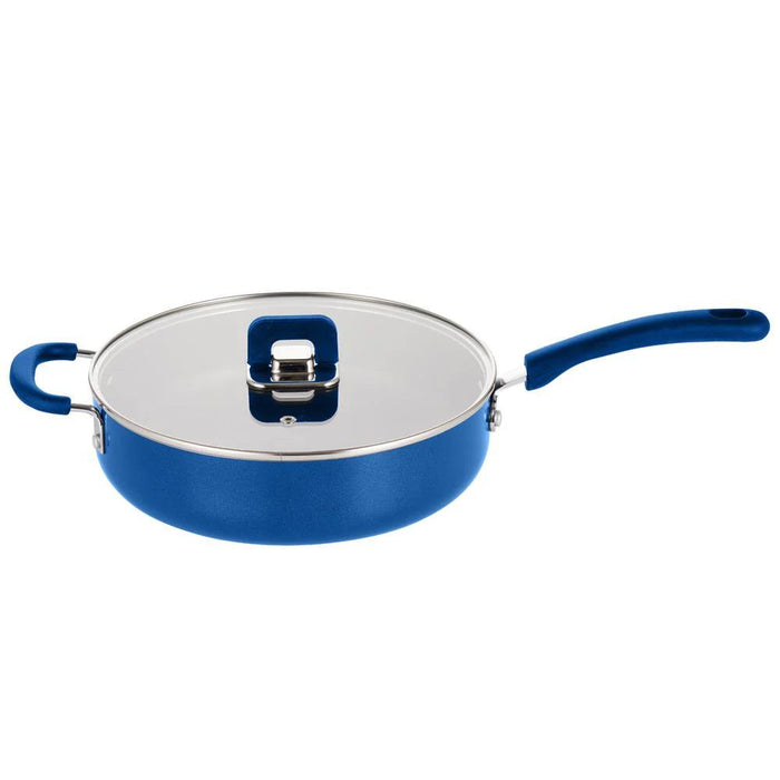 Non-Stick Saute Pan With Lid -  Non-Stick Stylish Kitchen Cookware With Foldable Knob, 3.7 Quart, Works With Model: Nccwstkbul (Blue)