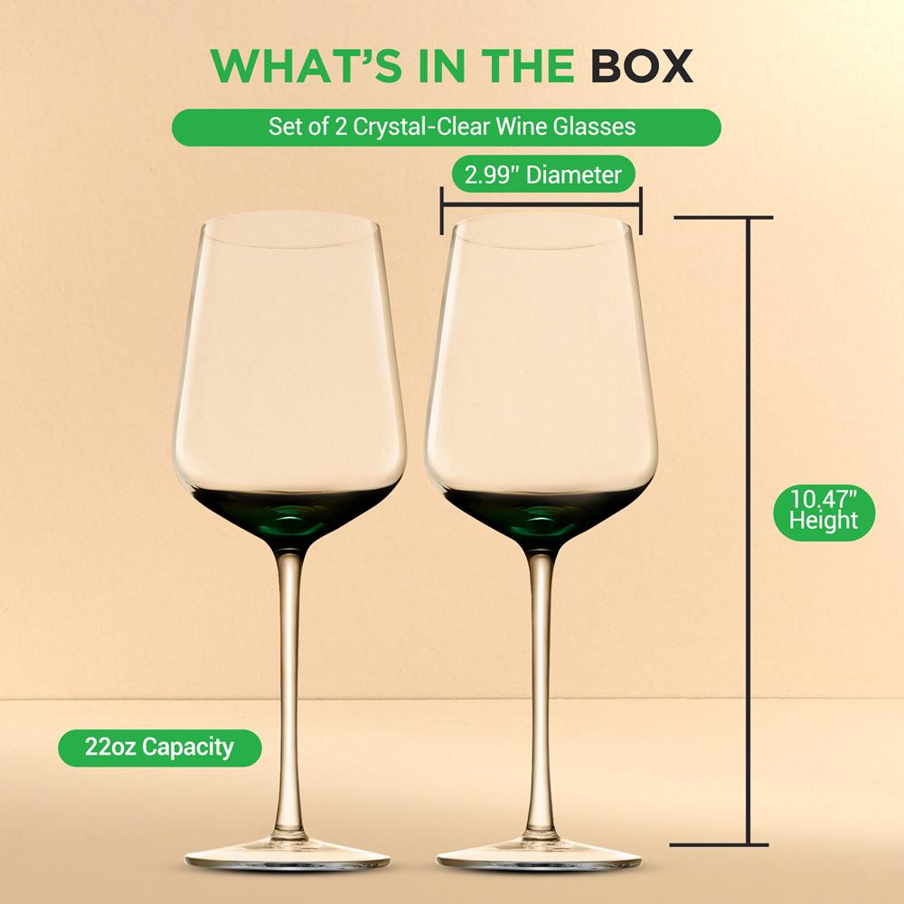 2 crystal wine glasses NutriChef Crystal Wine Glass