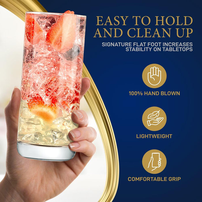 Clear Highball Drinking Glass