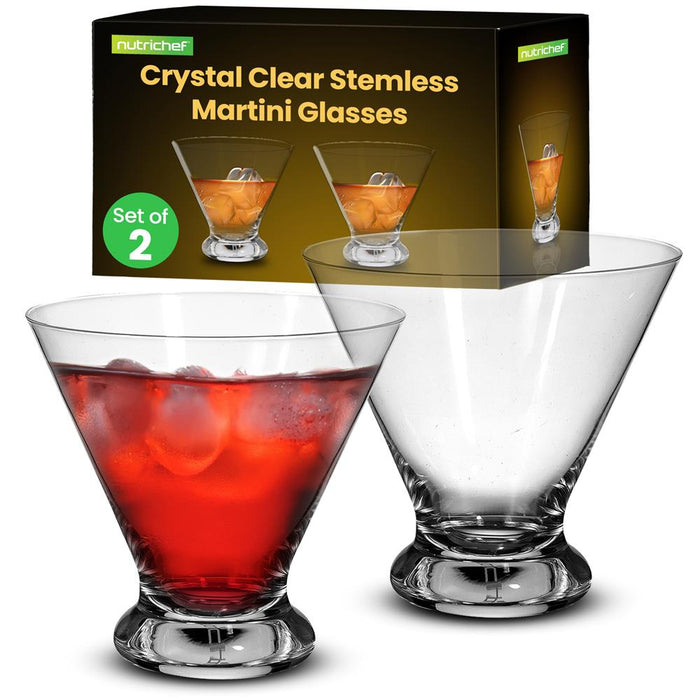 2 Pcs. Of Crystal-Clear Whiskey Glass - Ultra Clear, Elegant Clear Whiskey Glasses, Hand Blown