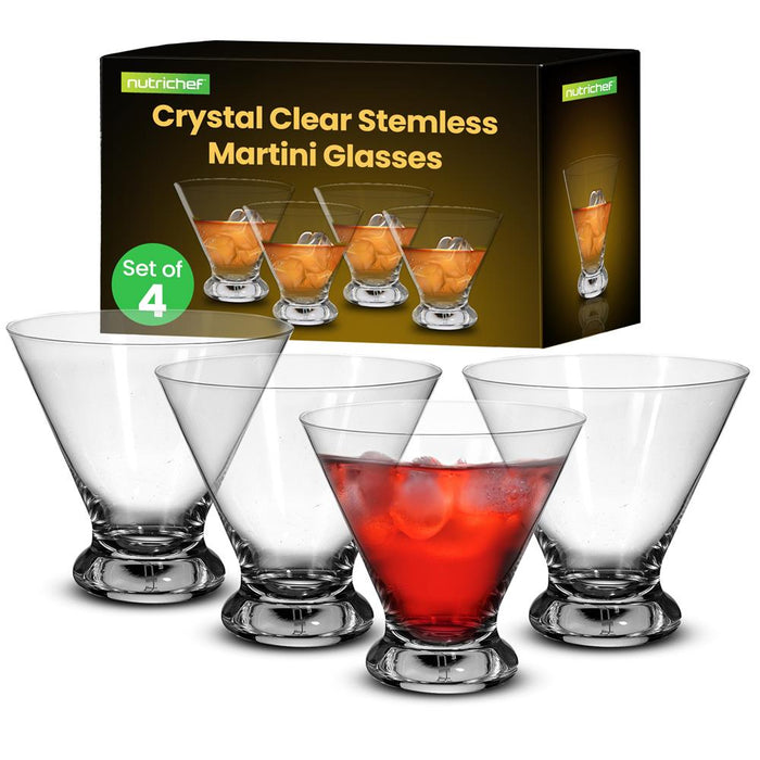 4 Pcs. Of Crystal-Clear Whiskey Glasses - Ultra Clear, Elegant Clear Whiskey Glasses, Hand Blown