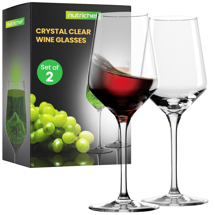 2 Pcs. Of Crystal Wine Glass - Ultra Clear, Elegant Crystal-Clear Wine Glass