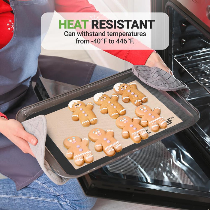 Silicone Baking Sheet - Reusable, Easy & Convenient, Nonstick Matt Used For Oven - (Black)