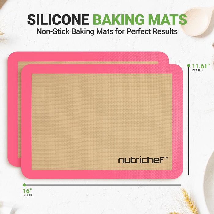 Silicone Baking Sheet - Reusable, Easy & Convenient, Nonstick Matt Used For Oven - (Pink)