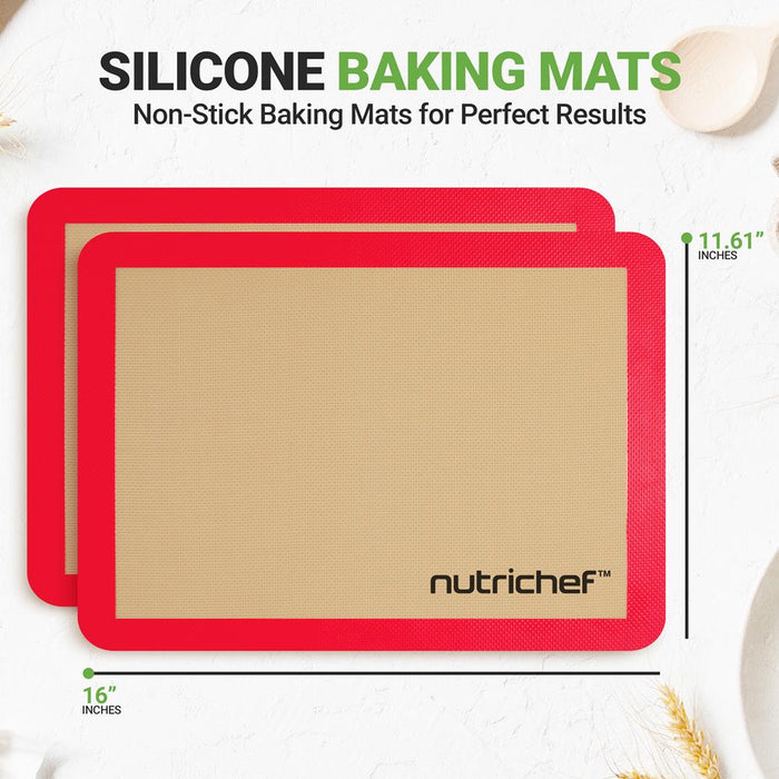 Silicone Baking Sheet - Reusable, Easy & Convenient, Nonstick Matt Used For Oven - (Red)