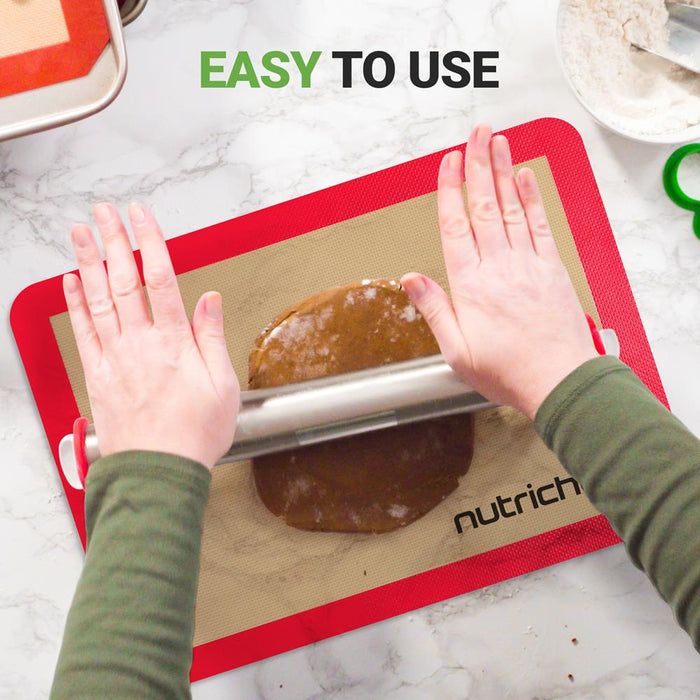 Silicone Baking Sheet - Reusable, Easy & Convenient, Nonstick Matt Used For Oven - (Red)