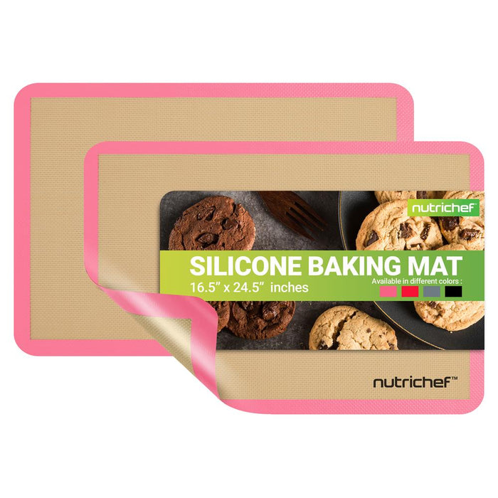 Silicone Baking Sheet - Reusable, Easy & Convenient, Nonstick Matt Used For Oven - (Pink)