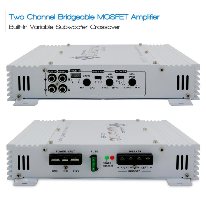 1000 Watt 2 Channel Bridgeable Mosfet Amplifier