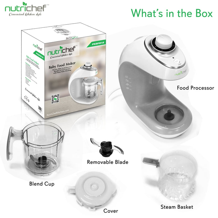 Baby Food Maker - Electric Baby Food Processor, Blender & Food Steamer With Puree Pulse Blending