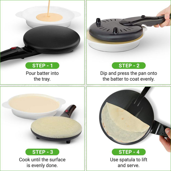 Countertop Crepe Maker - Electric Griddle Hot Plate Kitchen Cooktop
