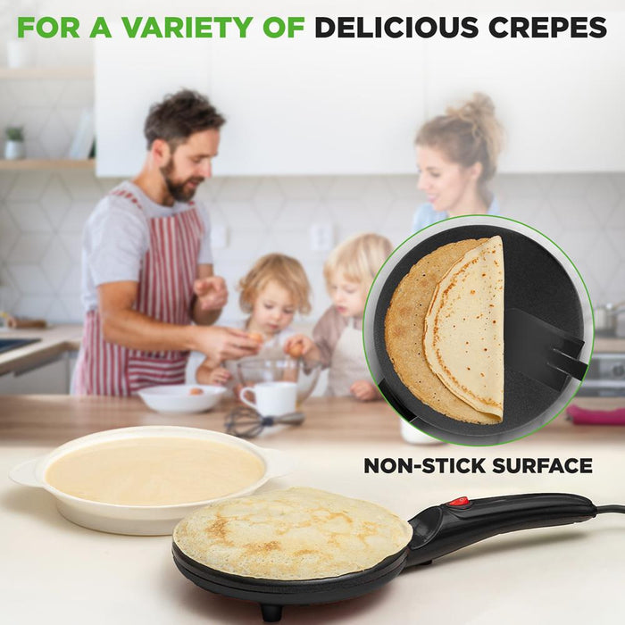 Countertop Crepe Maker - Electric Griddle Hot Plate Kitchen Cooktop