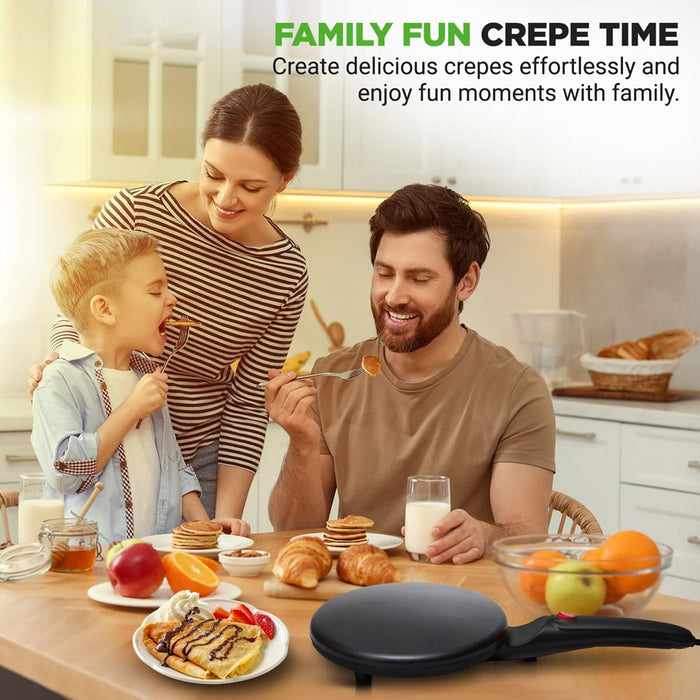 Countertop Crepe Maker - Electric Griddle Hot Plate Kitchen Cooktop