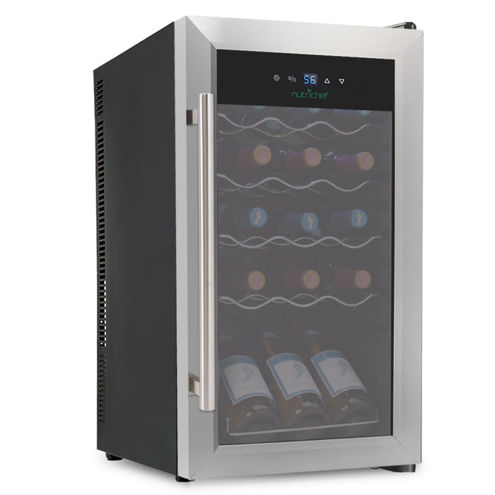 Wine Chilling Refrigerator Cellar - Digital Touch Button Control With Air Tight Seal, Contains Placement For Standing Bottles (15 Bottle Storage Capacity)