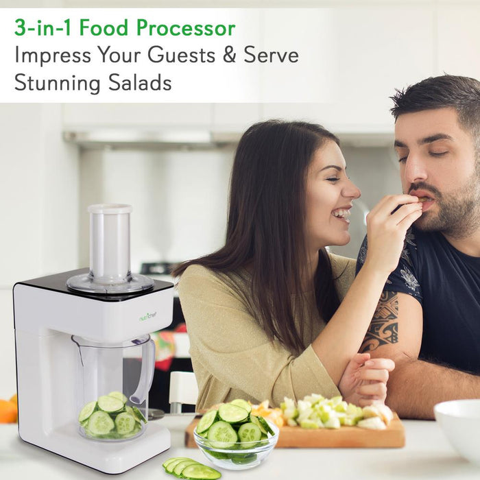 Electric Food Spiralizer - Fruit & Vegetable Spiral Slicer Peeler With (3) Changeable Blades