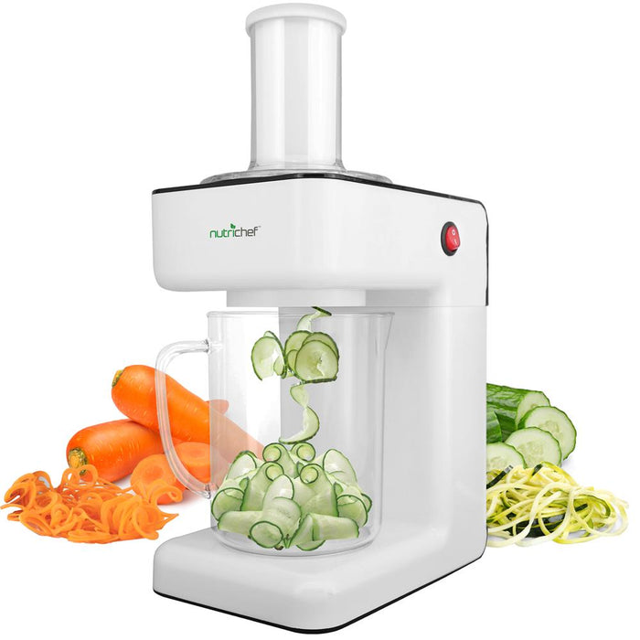 Electric Food Spiralizer - Fruit & Vegetable Spiral Slicer Peeler With (3) Changeable Blades