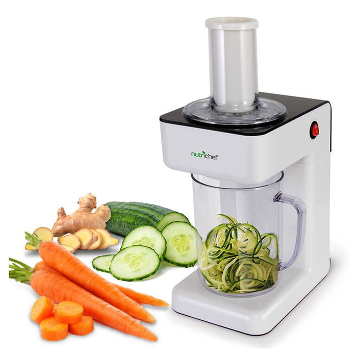 Electric Food Spiralizer - Fruit & Vegetable Spiral Slicer Peeler With (3) Changeable Blades