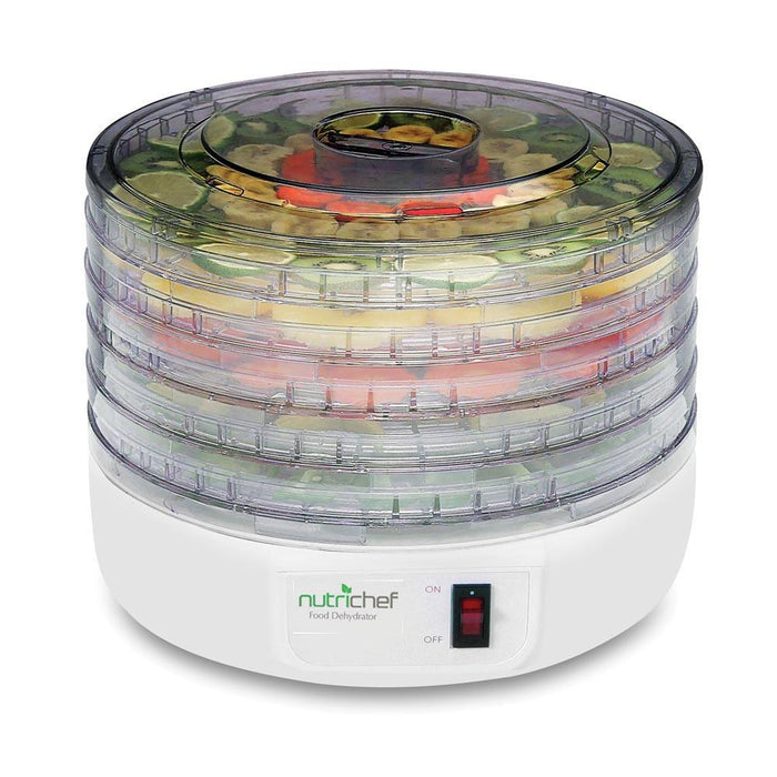 Electric Countertop Food Dehydrator, Food Preserver (White)