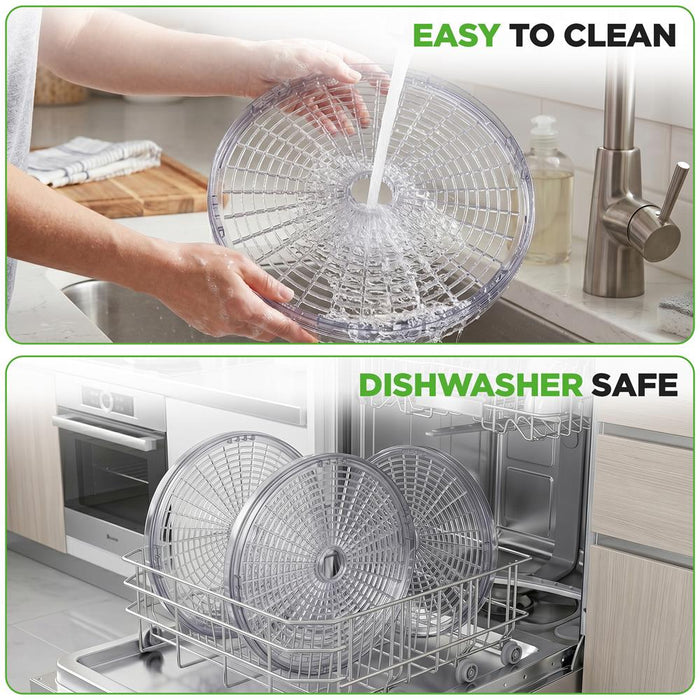 Electric Countertop Food Dehydrator, Food Preserver (White)