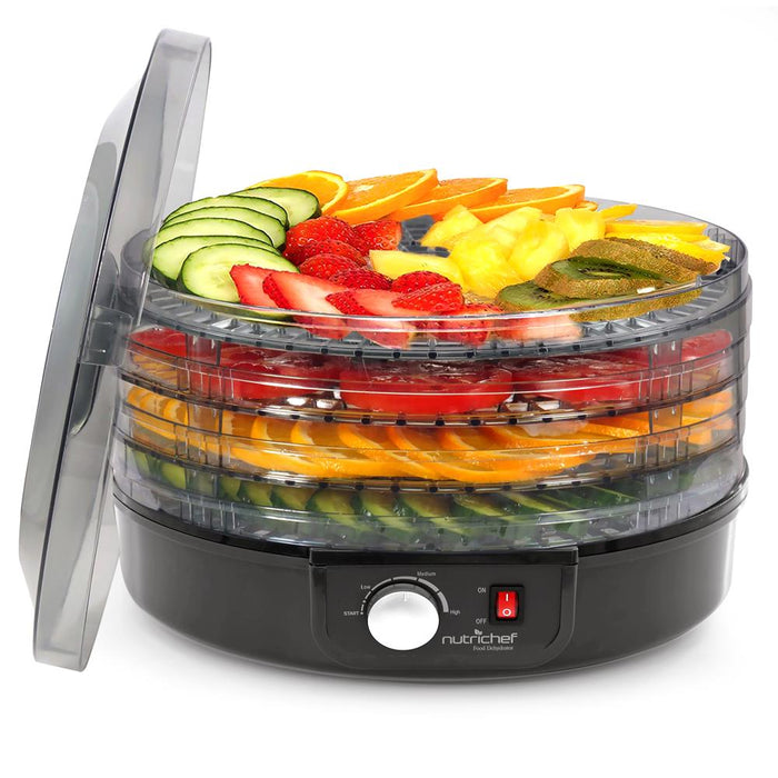 Electric Countertop Food Dehydrator, Food Preserver (Black)