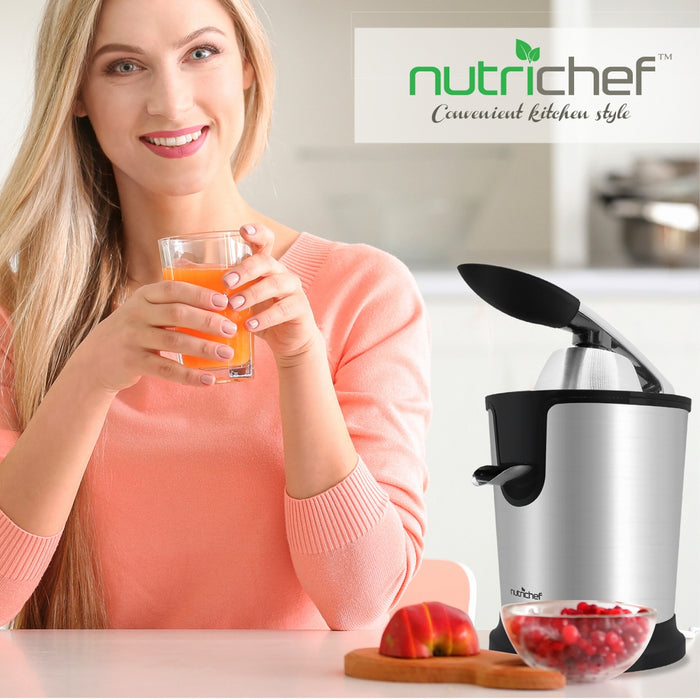 Electric Juice Press Orange Juicer Citrus Squeezer With Manual Juice NutriChef Kitchen