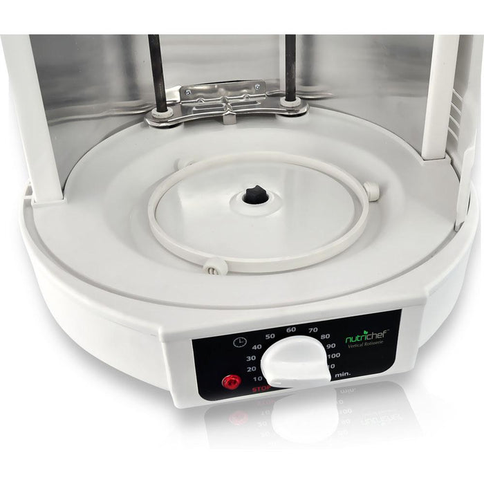 Vertical Countertop Rotisserie Rotating Oven (White)