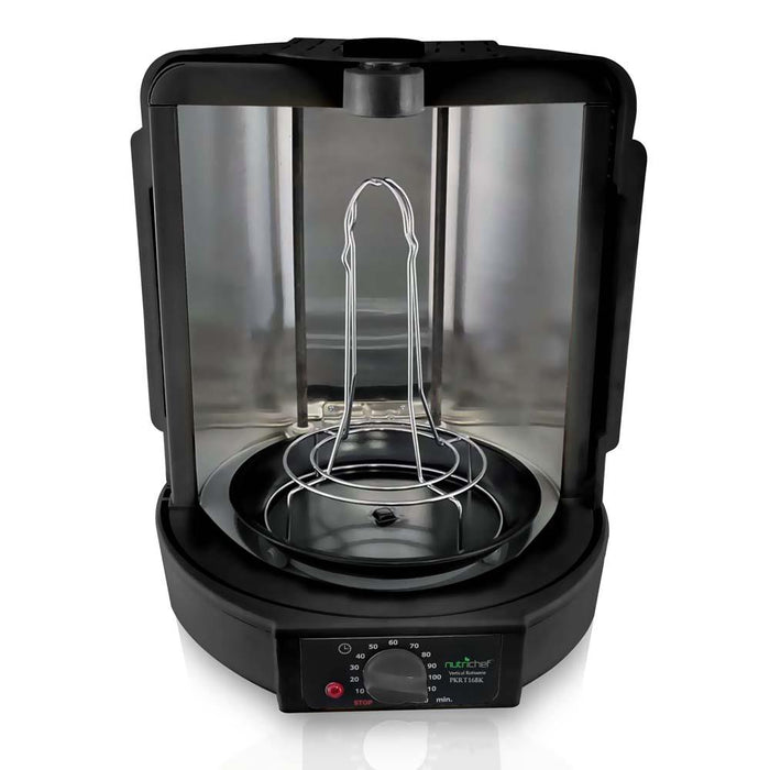 Vertical Countertop Rotisserie Rotating Oven (Black)