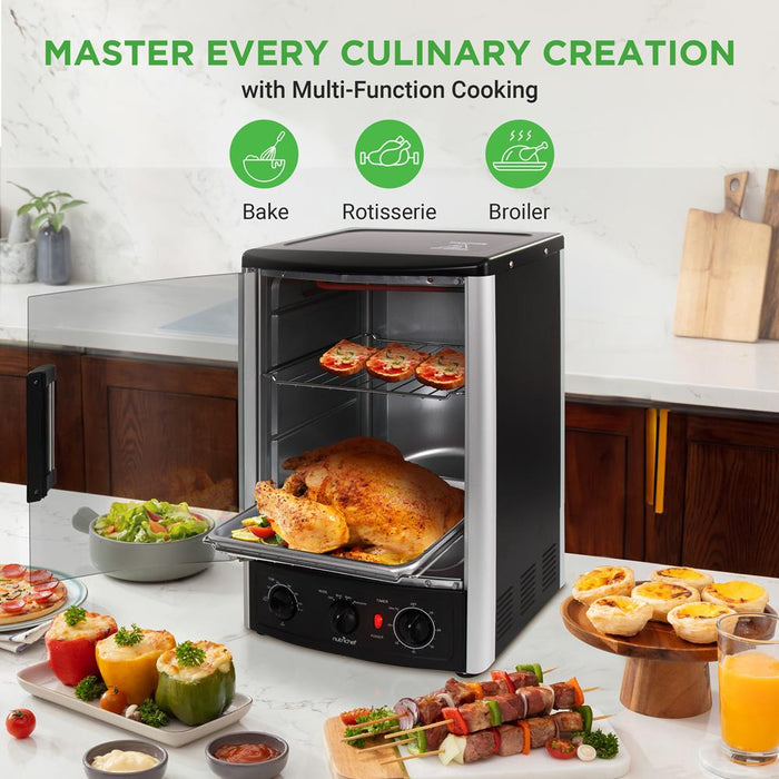 Multi-Function Vertical Oven - Countertop Rotisserie Oven With Bake & Roast Cooking