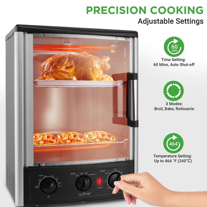 Multi-Function Vertical Oven - Countertop Rotisserie Oven With Bake & Roast Cooking