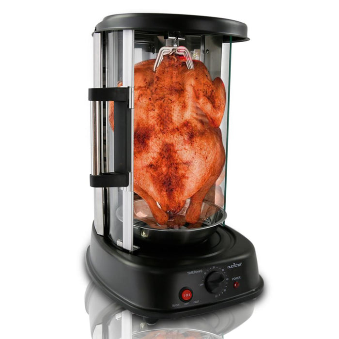 Vertical Rotisserie Oven - Rotating Kebob Cooker