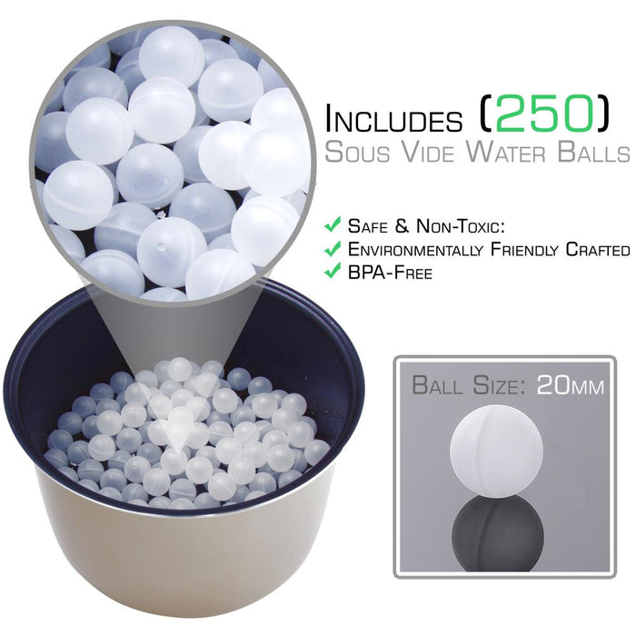 Sous Vide Balls - Immersion Cooker Water Balls, 250 Count